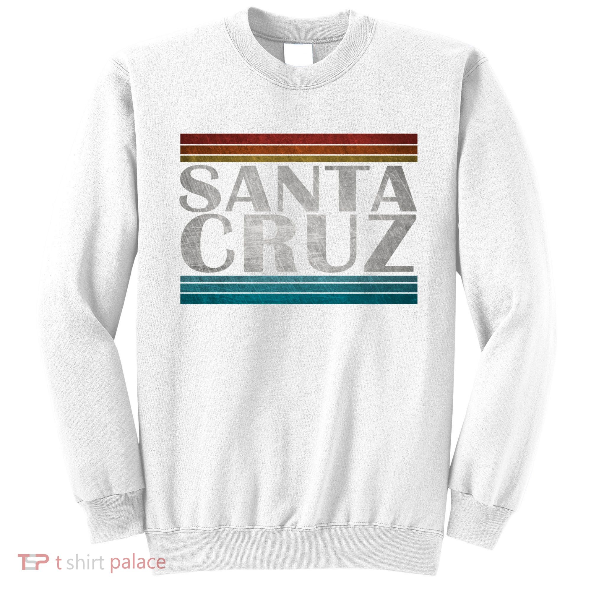 70s 80s Ca California Holiday Summer Santa Cruz Beach Sunset Gift Sweatshirt