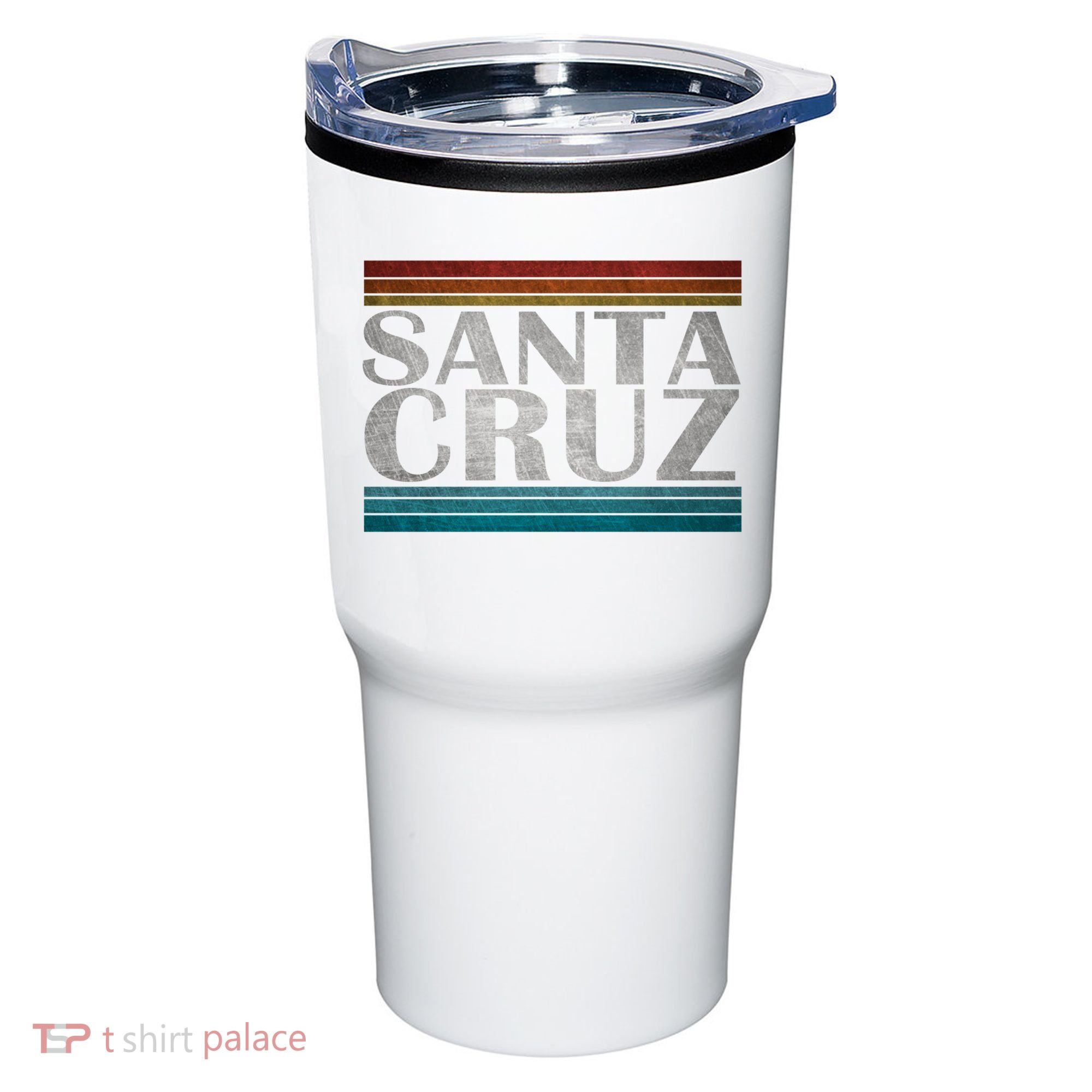 70s 80s Ca California Holiday Summer Santa Cruz Beach Sunset Gift Tumbler