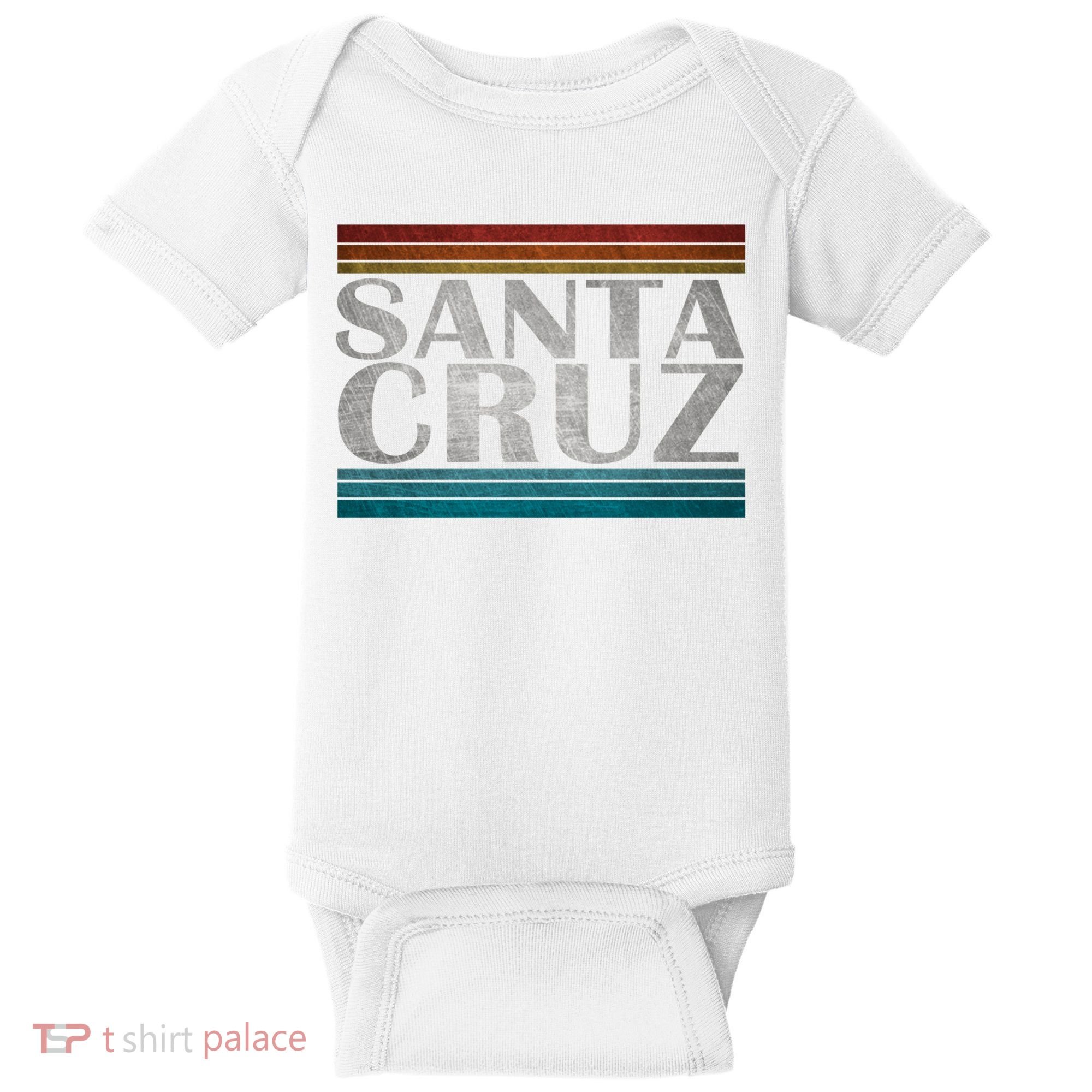 70s 80s Ca California Holiday Summer Santa Cruz Beach Sunset Gift Baby Bodysuit