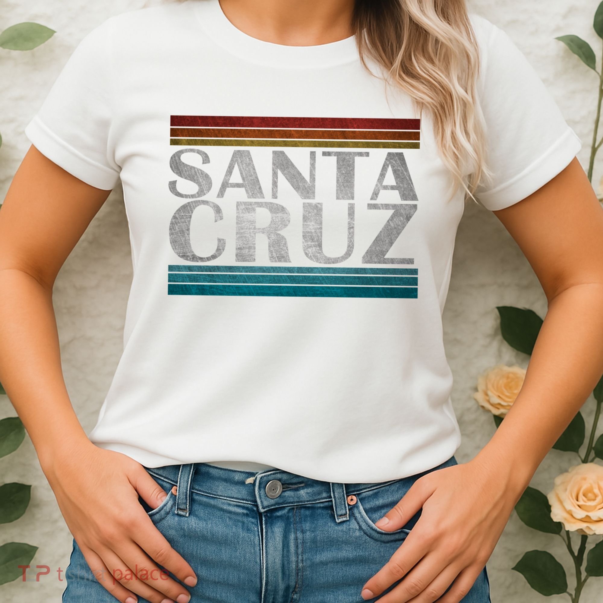 70s 80s Ca California Holiday Summer Santa Cruz Beach Sunset Gift Women's T-Shirt
