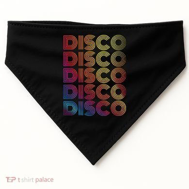 70s 80s Disco Dancing Party Vintage Old School USA-Made Doggie Bandana