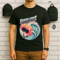 70s 80s In California City Santa Cruz Surfing Huge Wave T-Shirt thumb 6