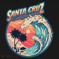 70s 80s In California City Santa Cruz Surfing Huge Wave T-Shirt thumb 7