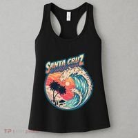 70s 80s In California City Santa Cruz Surfing Huge Wave Women's Tank Top thumb 3