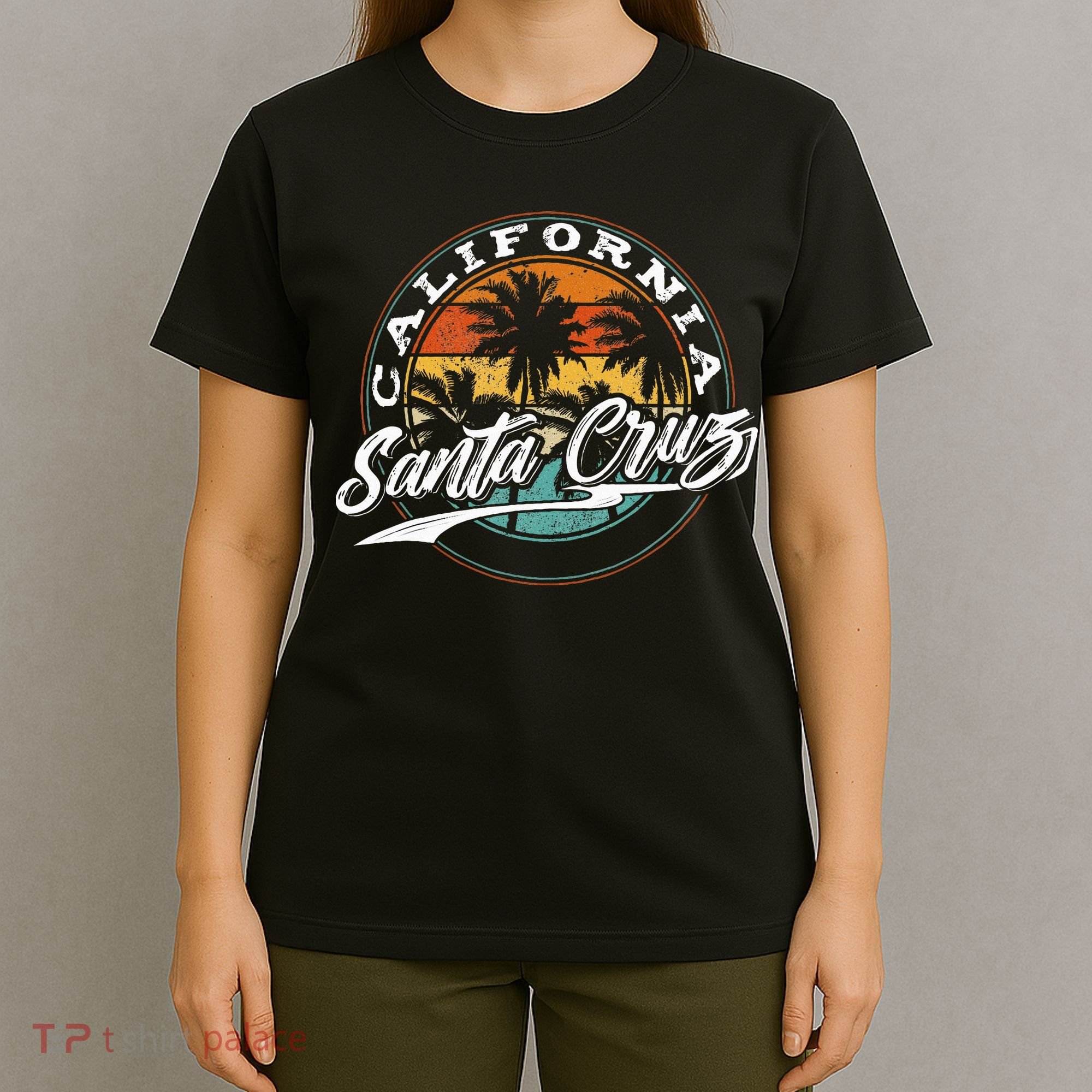 70s 80s In California City Santa Cruz Surfing T-Shirt