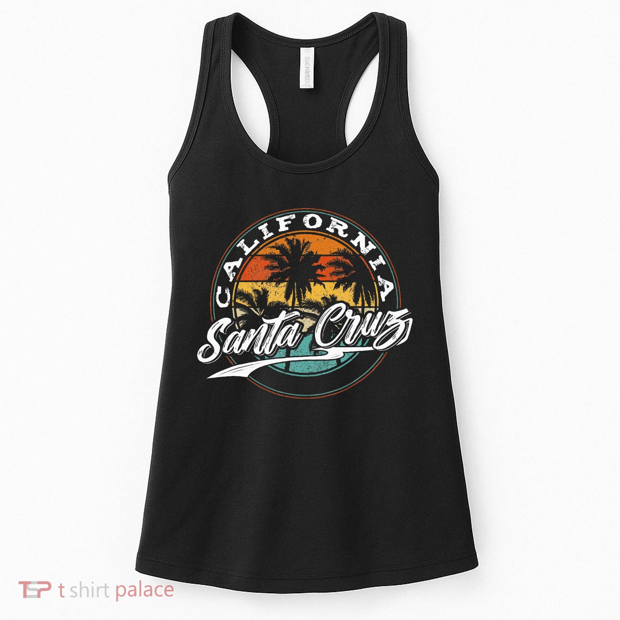 70s 80s In California City Santa Cruz Surfing Women's Tank Top