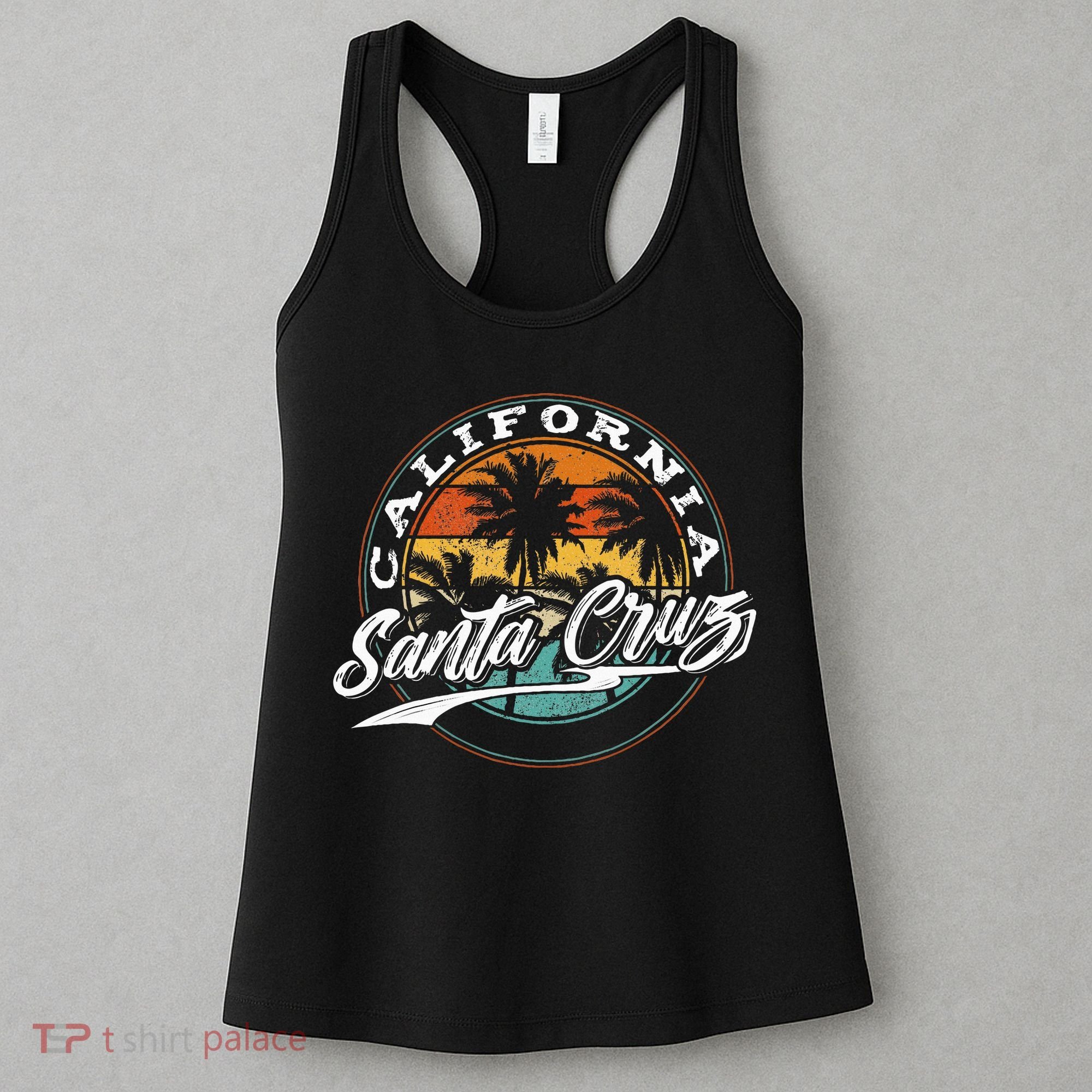 70s 80s In California City Santa Cruz Surfing Women's Tank Top