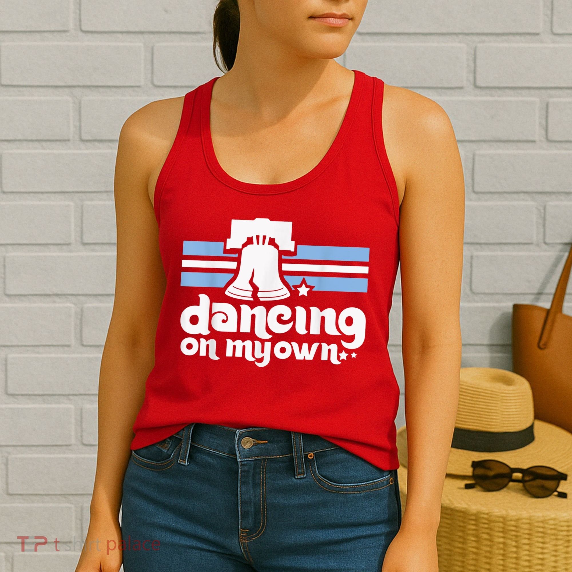 70s 80s Philly Dancing On My Own Philadelphia Baseball Women's Tank Top