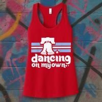 70s 80s Philly Dancing On My Own Philadelphia Baseball Women's Tank Top thumb 3