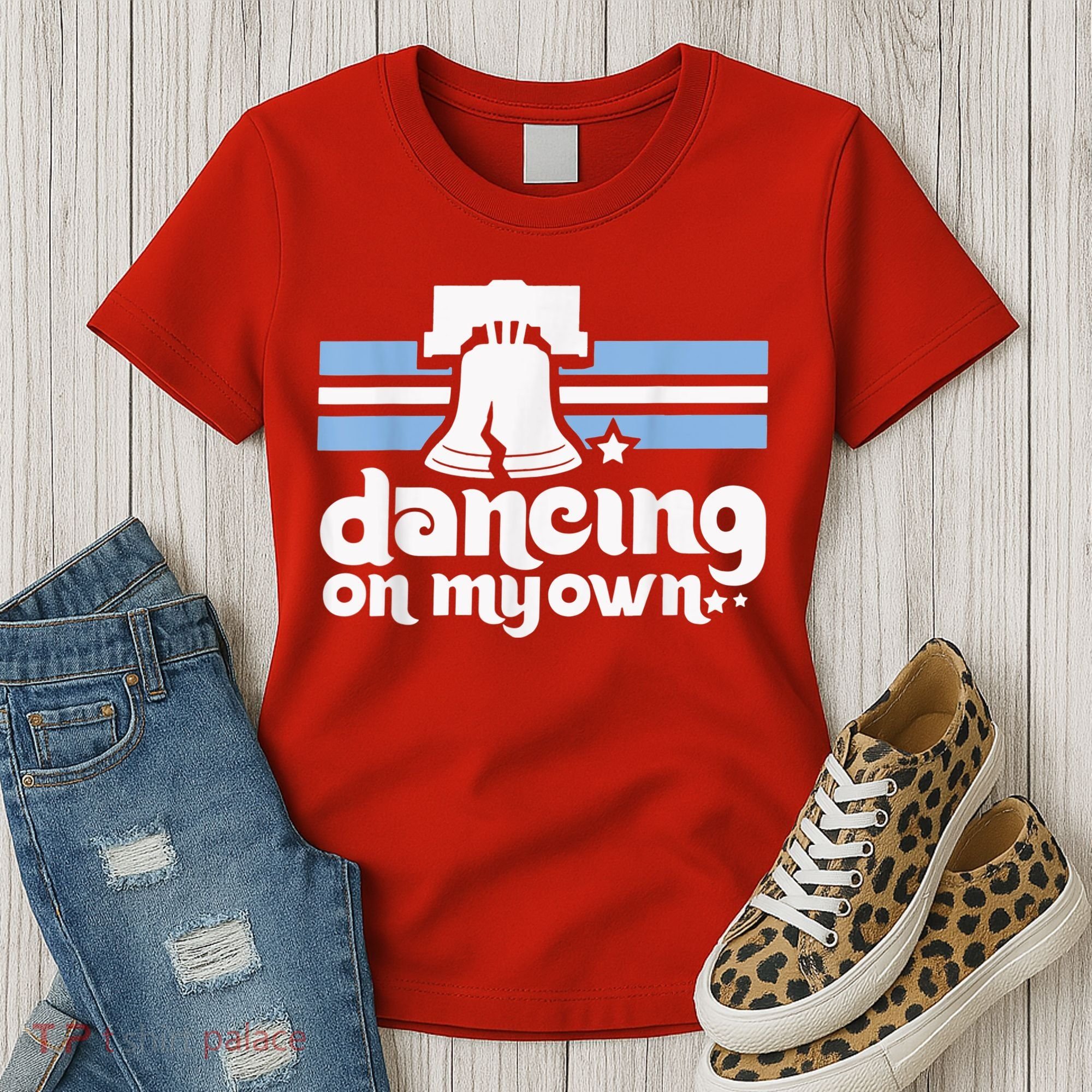 70s 80s Philly Dancing On My Own Philadelphia Baseball Women's T-Shirt