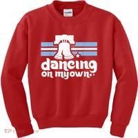 70s 80s Philly Dancing On My Own Philadelphia Baseball Kids Sweatshirt thumb 0
