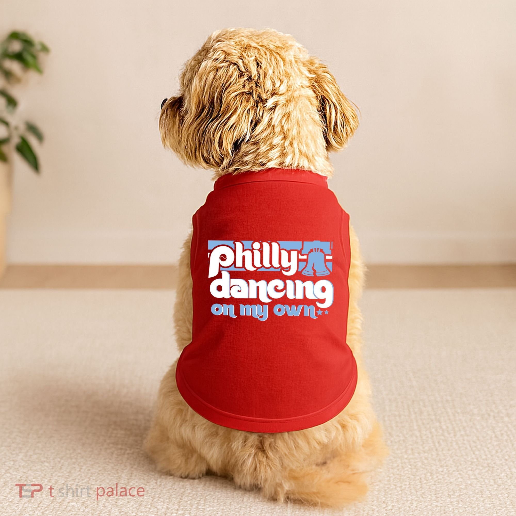 70s 80s Philly Dancing On My Own Philadelphia Baseball Doggie Tank