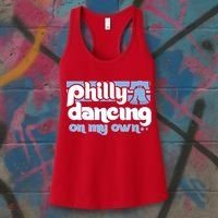 70s 80s Philly Dancing On My Own Philadelphia Baseball Women's Tank Top thumb 3