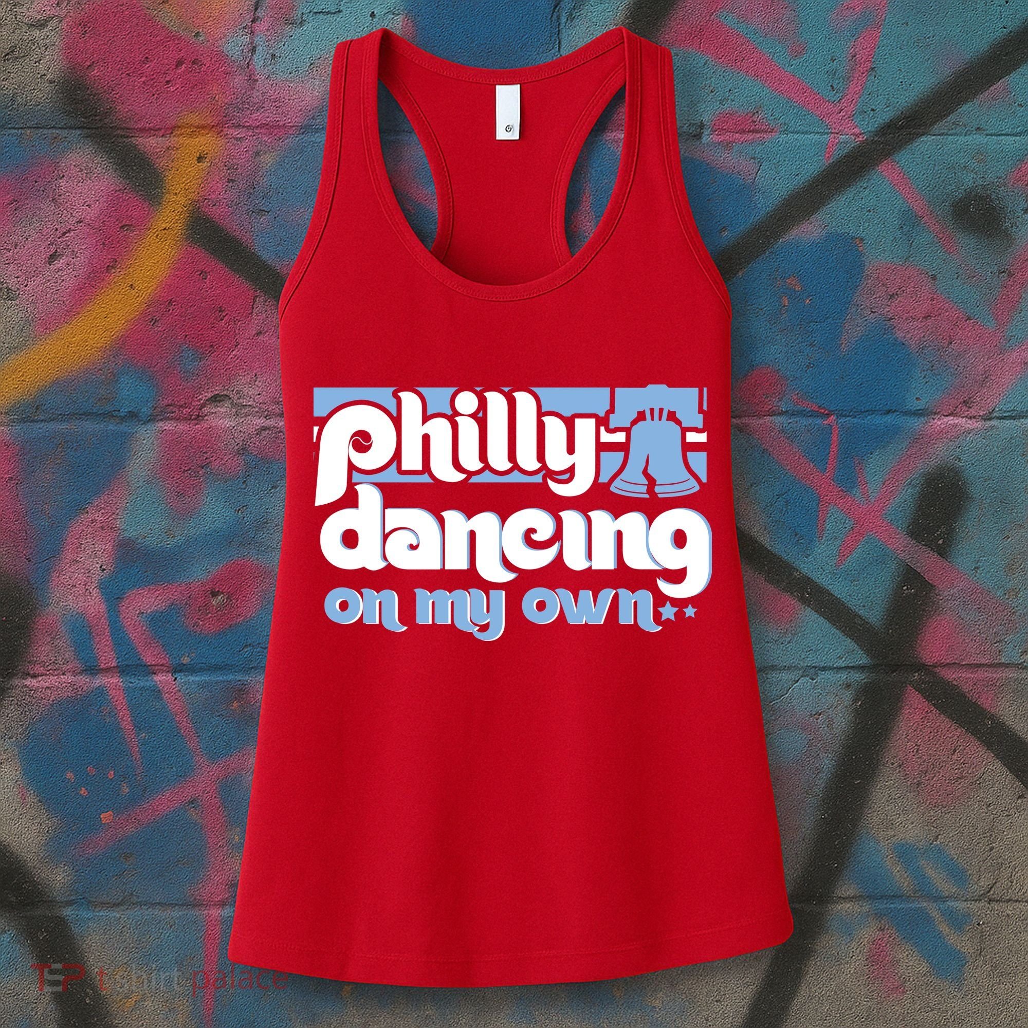 70s 80s Philly Dancing On My Own Philadelphia Baseball Women's Tank Top