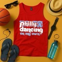 70s 80s Philly Dancing On My Own Philadelphia Baseball Tank Top thumb 4