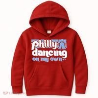 70s 80s Philly Dancing On My Own Philadelphia Baseball Kids Hoodie thumb 0