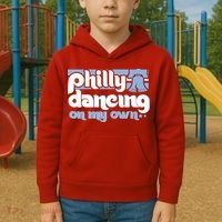 70s 80s Philly Dancing On My Own Philadelphia Baseball Kids Hoodie thumb 2