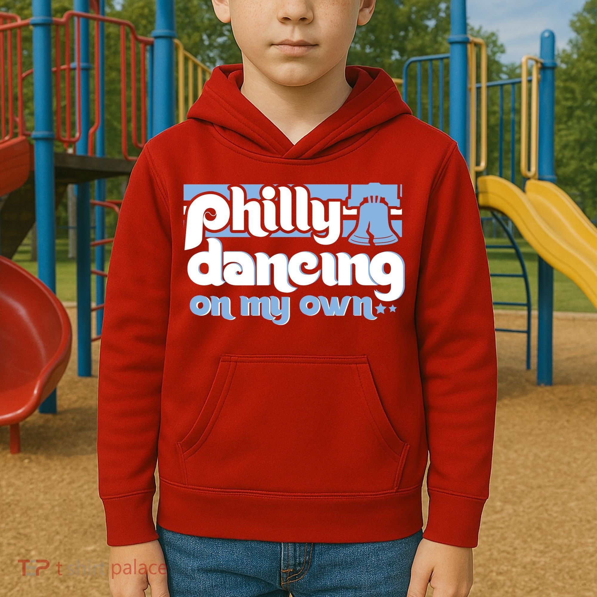 70s 80s Philly Dancing On My Own Philadelphia Baseball Kids Hoodie