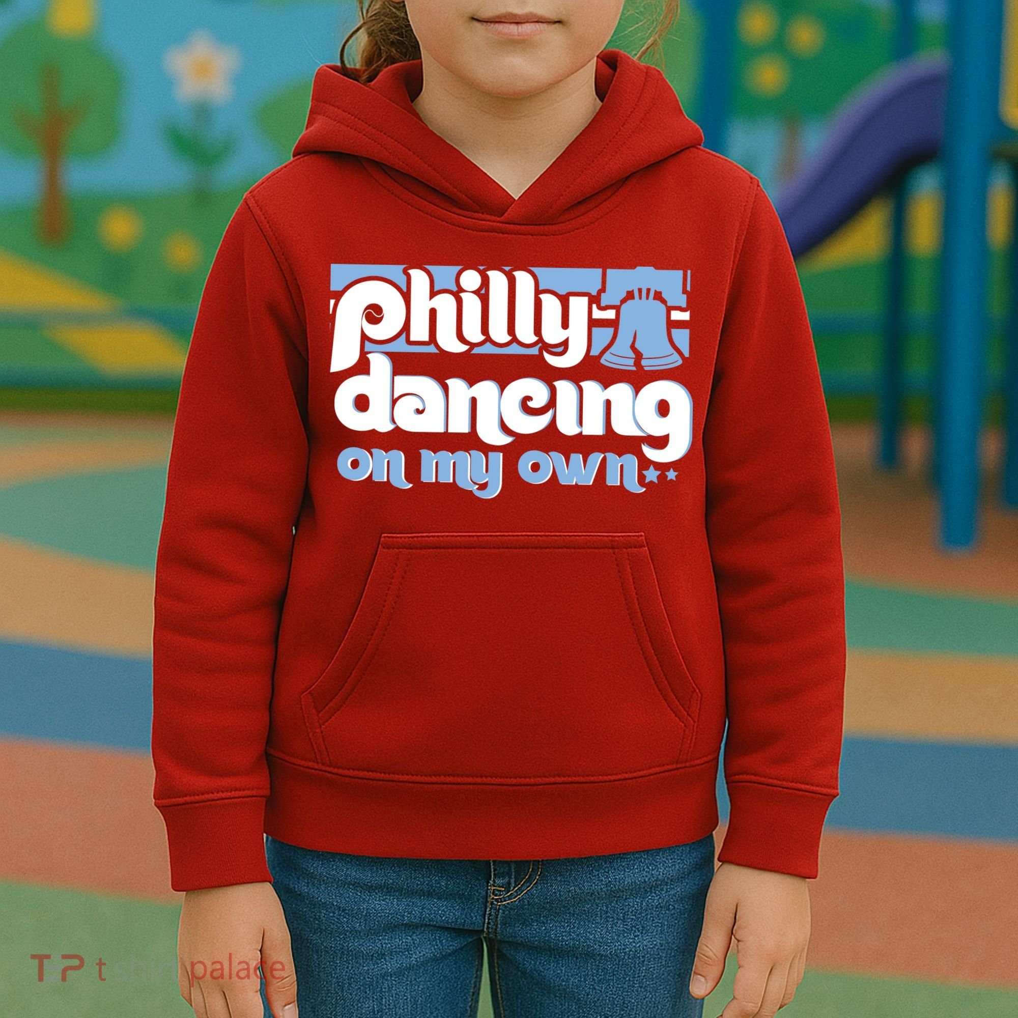 70s 80s Philly Dancing On My Own Philadelphia Baseball Kids Hoodie