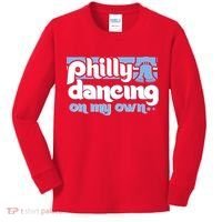 70s 80s Philly Dancing On My Own Philadelphia Baseball Kids Long Sleeve Shirt thumb 0