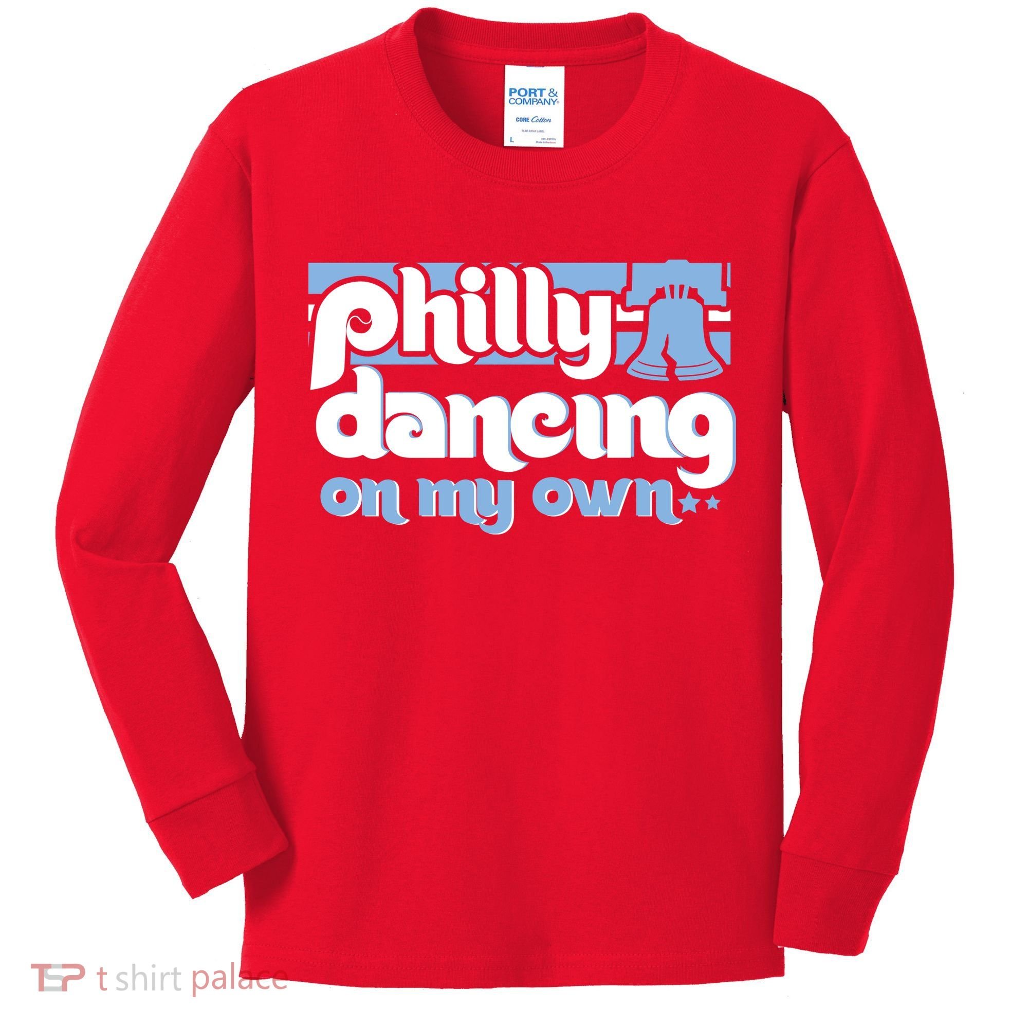 70s 80s Philly Dancing On My Own Philadelphia Baseball Kids Long Sleeve Shirt