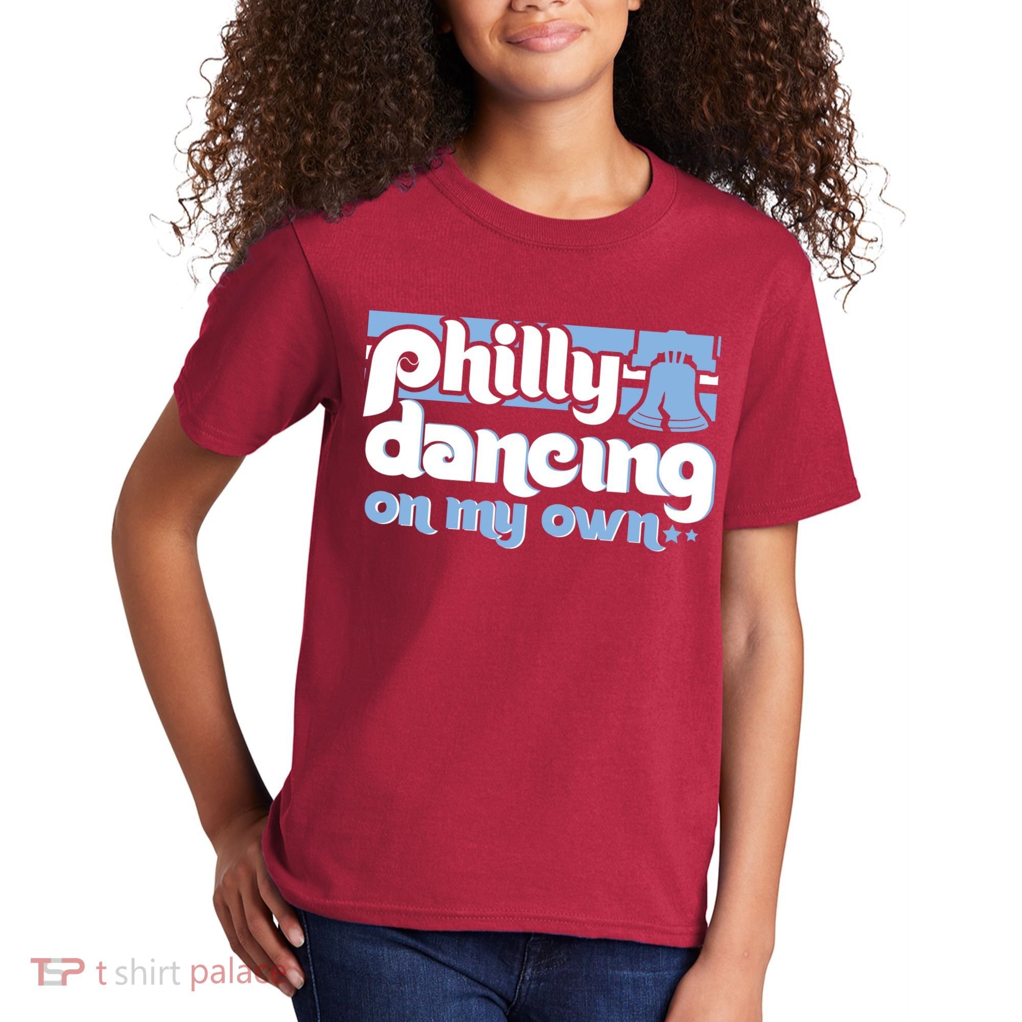 70s 80s Philly Dancing On My Own Philadelphia Baseball Kids T-Shirt