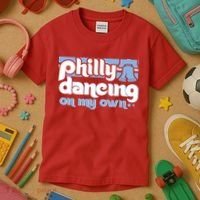 70s 80s Philly Dancing On My Own Philadelphia Baseball Kids T-Shirt thumb 3