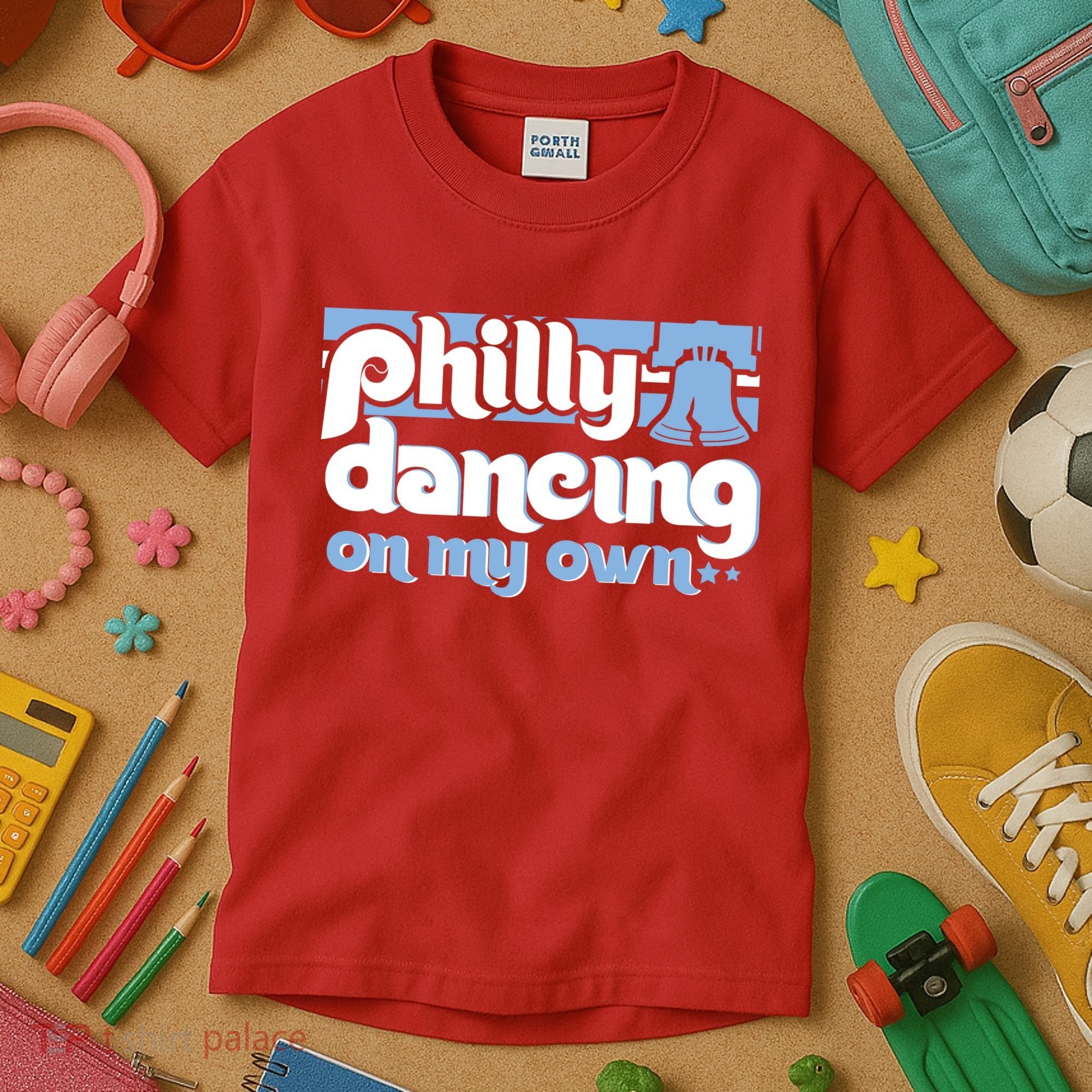 70s 80s Philly Dancing On My Own Philadelphia Baseball Kids T-Shirt