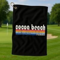70s 80s Style Cocoa Beach Fl Golf Towel thumb 1