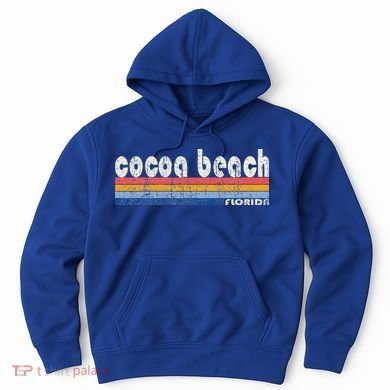 70s 80s Style Cocoa Beach Fl Hoodie
