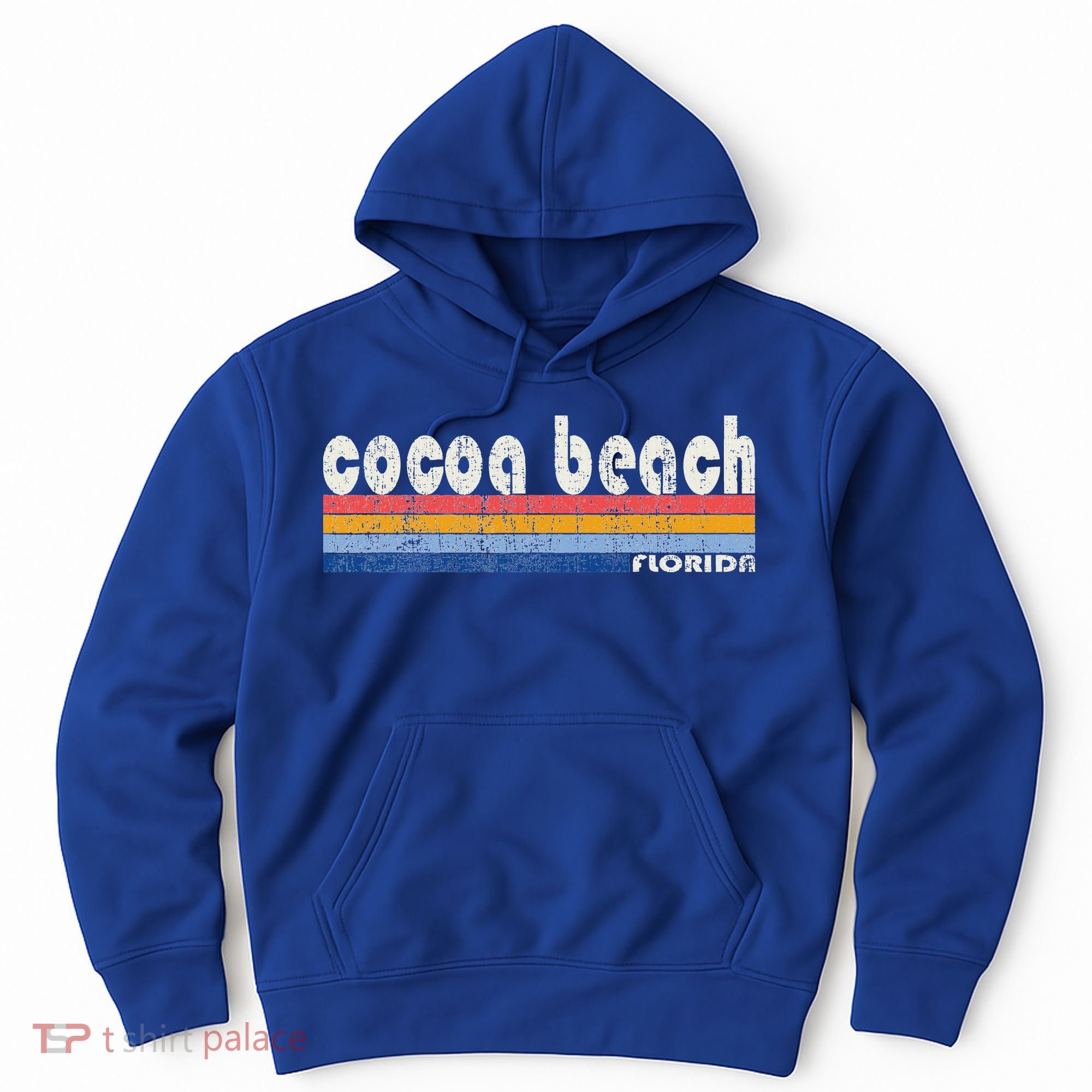 70s 80s Style Cocoa Beach Fl Hoodie