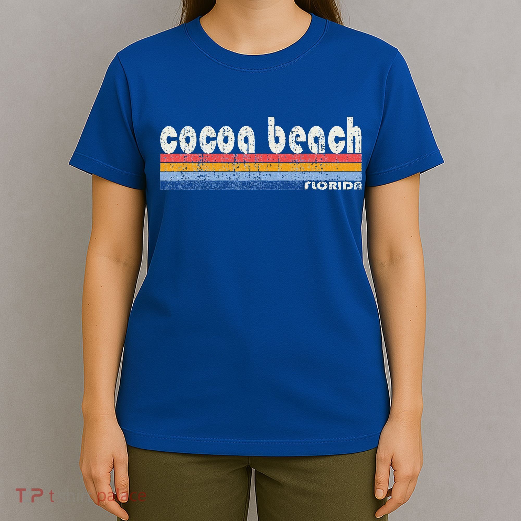 70s 80s Style Cocoa Beach Fl T-Shirt