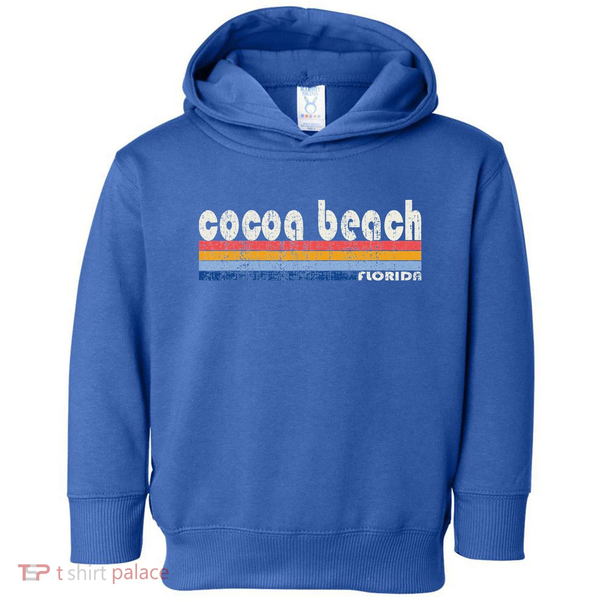 70s 80s Style Cocoa Beach Fl Toddler Hoodie