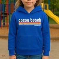 70s 80s Style Cocoa Beach Fl Kids Hoodie thumb 3