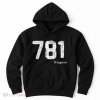 781 Area Code Distressed Kingston Massachusetts Hoodie thumb 0