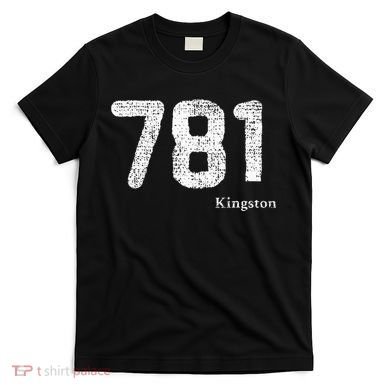 781 Area Code Distressed Kingston Massachusetts T-Shirt