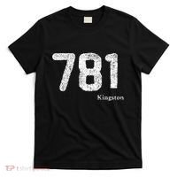 781 Area Code Distressed Kingston Massachusetts T-Shirt thumb 0