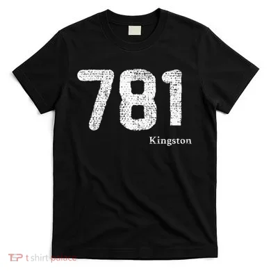 781 Area Code Distressed Kingston Massachusetts T-Shirt