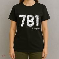 781 Area Code Distressed Kingston Massachusetts T-Shirt thumb 4