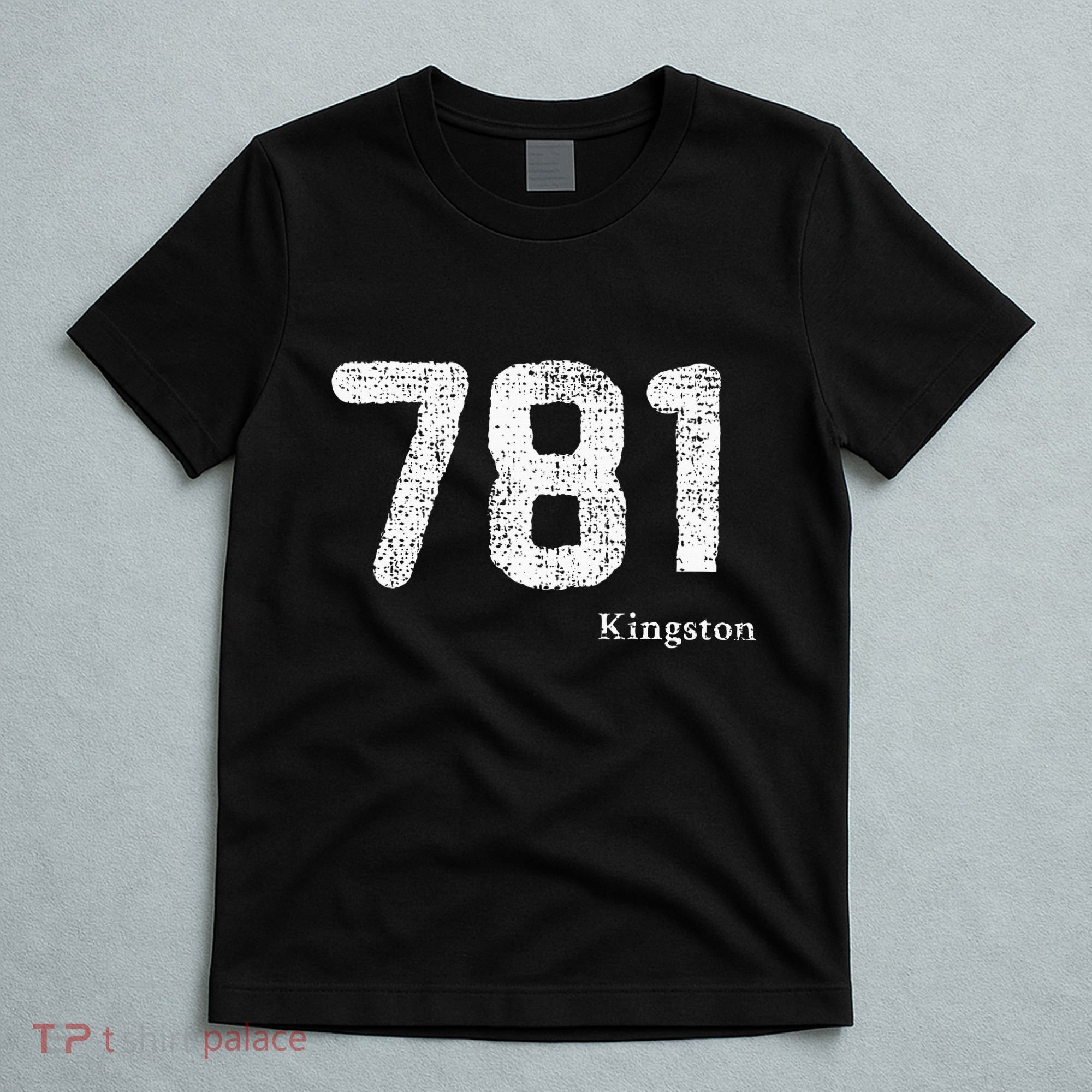 781 Area Code Distressed Kingston Massachusetts T-Shirt