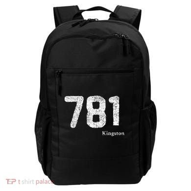 781 Area Code Distressed Kingston Massachusetts Backpack