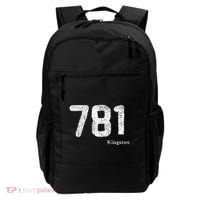 781 Area Code Distressed Kingston Massachusetts Backpack thumb 0