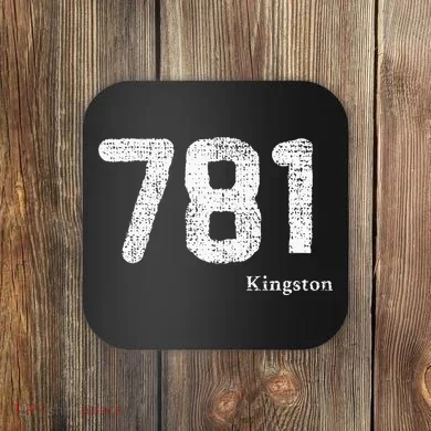 781 Area Code Distressed Kingston Massachusetts Coaster