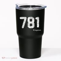781 Area Code Distressed Kingston Massachusetts Tumbler thumb 0