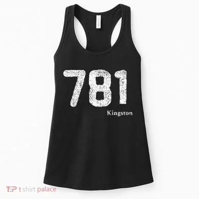 781 Area Code Distressed Kingston Massachusetts Women's Tank Top
