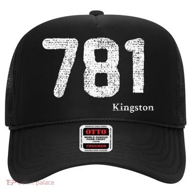 781 Area Code Distressed Kingston Massachusetts Hat