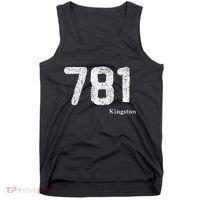 781 Area Code Distressed Kingston Massachusetts Tank Top thumb 0