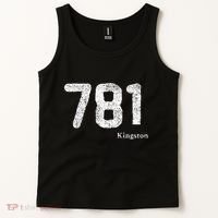 781 Area Code Distressed Kingston Massachusetts Tank Top thumb 2