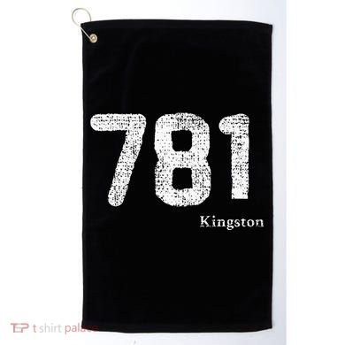 781 Area Code Distressed Kingston Massachusetts Golf Towel