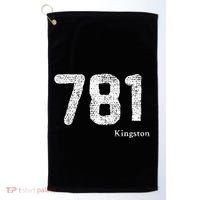 781 Area Code Distressed Kingston Massachusetts Golf Towel thumb 0